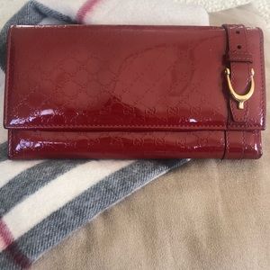 Gucci Red glossy/shinny wallet